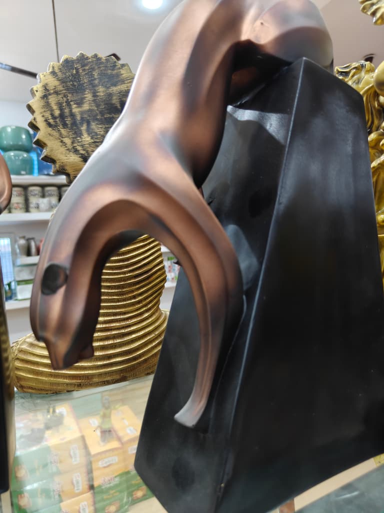 Bronze Horse Statue | Decorative | Metal | Gold