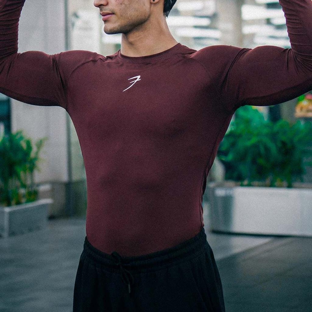 Compression Fullsleeves T-shirt Brown