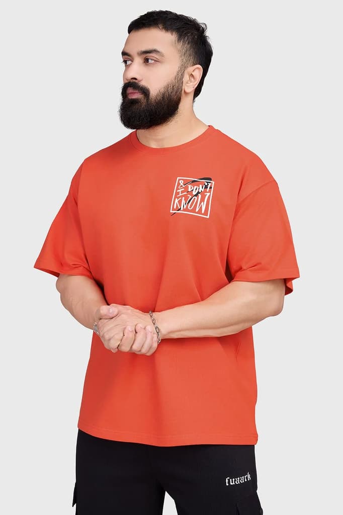 Dapper Oversized T-shirt Orange — photo 2