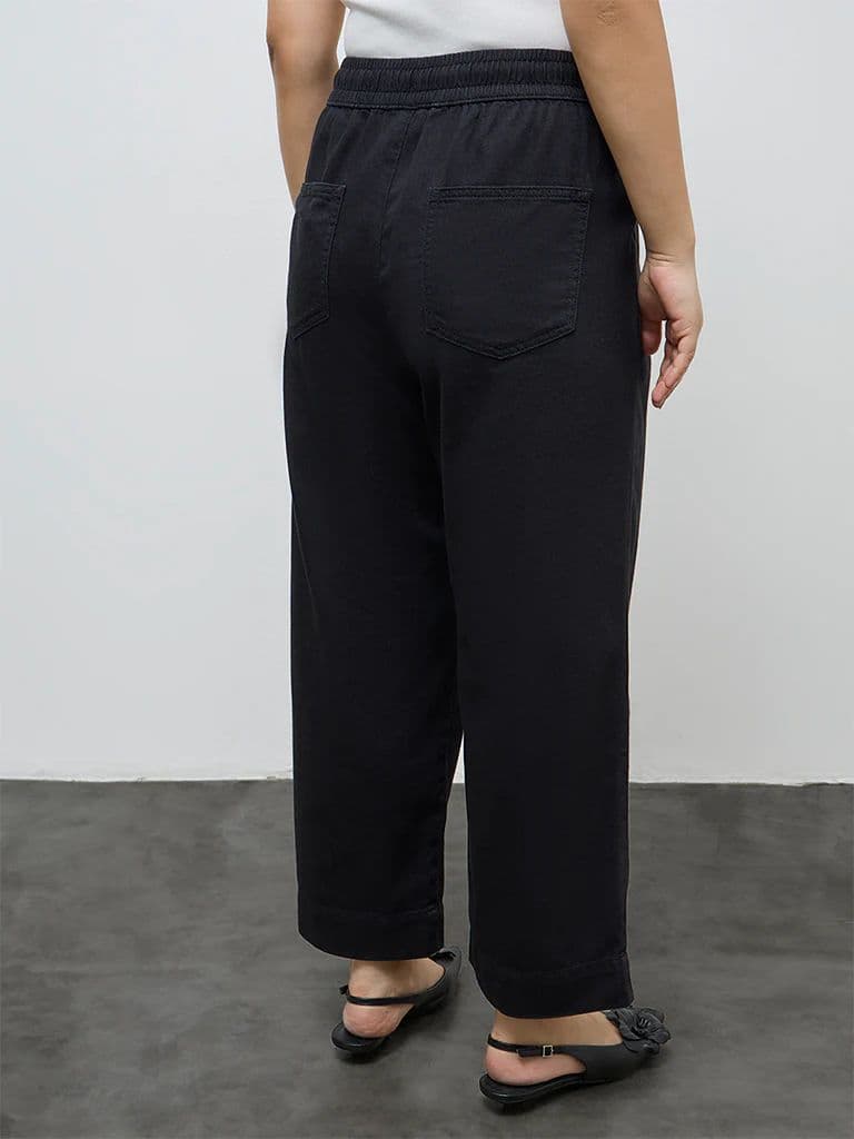 Gia Black High-Rise Denim Pants — photo 4