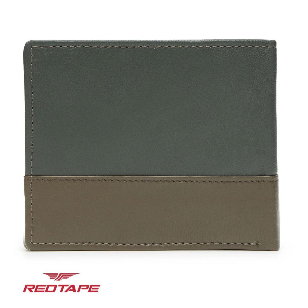 Men’s Green Dk.Taupe Colorblocked Genuine Leather Wallet — photo 8
