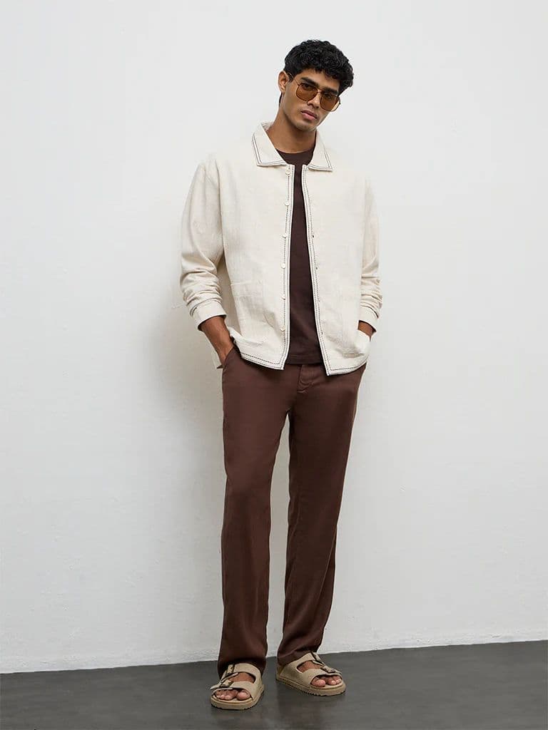 ETA Off-White Relaxed-Fit Cotton-Blend Jacket