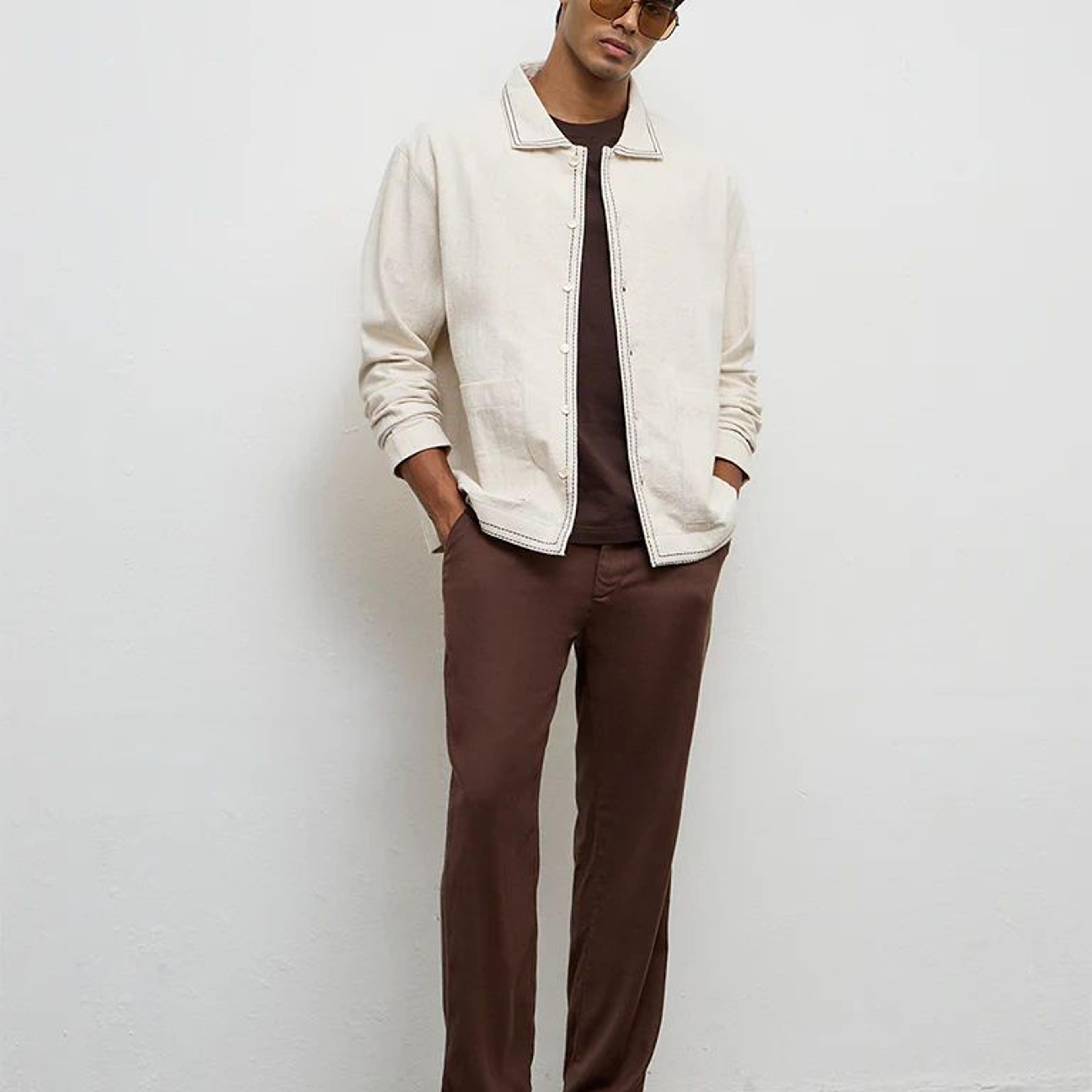 ETA Off-White Relaxed-Fit Cotton-Blend Jacket