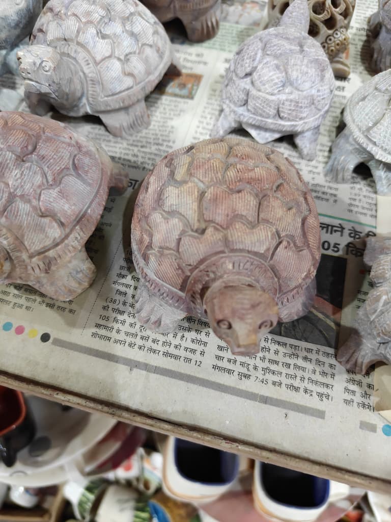 Turtle Figurine | Ceramic | Brown | Decorative
