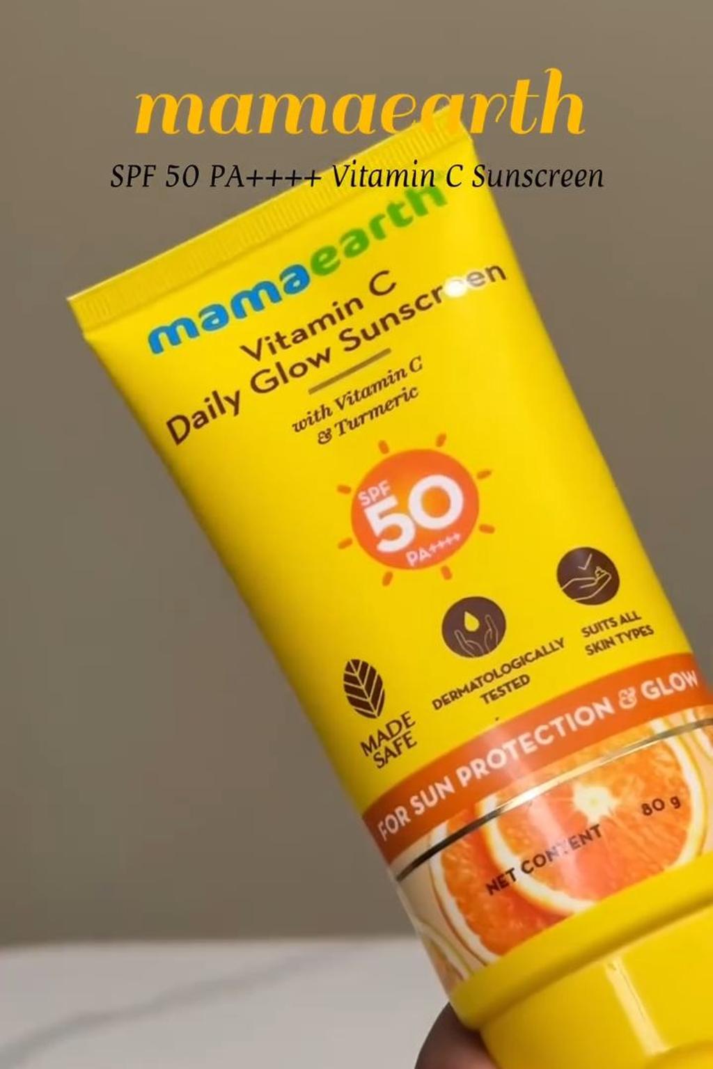 My Daily Shield: Mamaearth Vitamin C Sunscreen ☀️