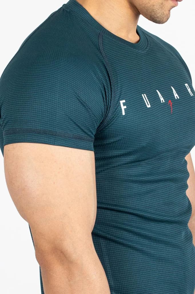 Checks T-shirt Bottle Green — photo 3