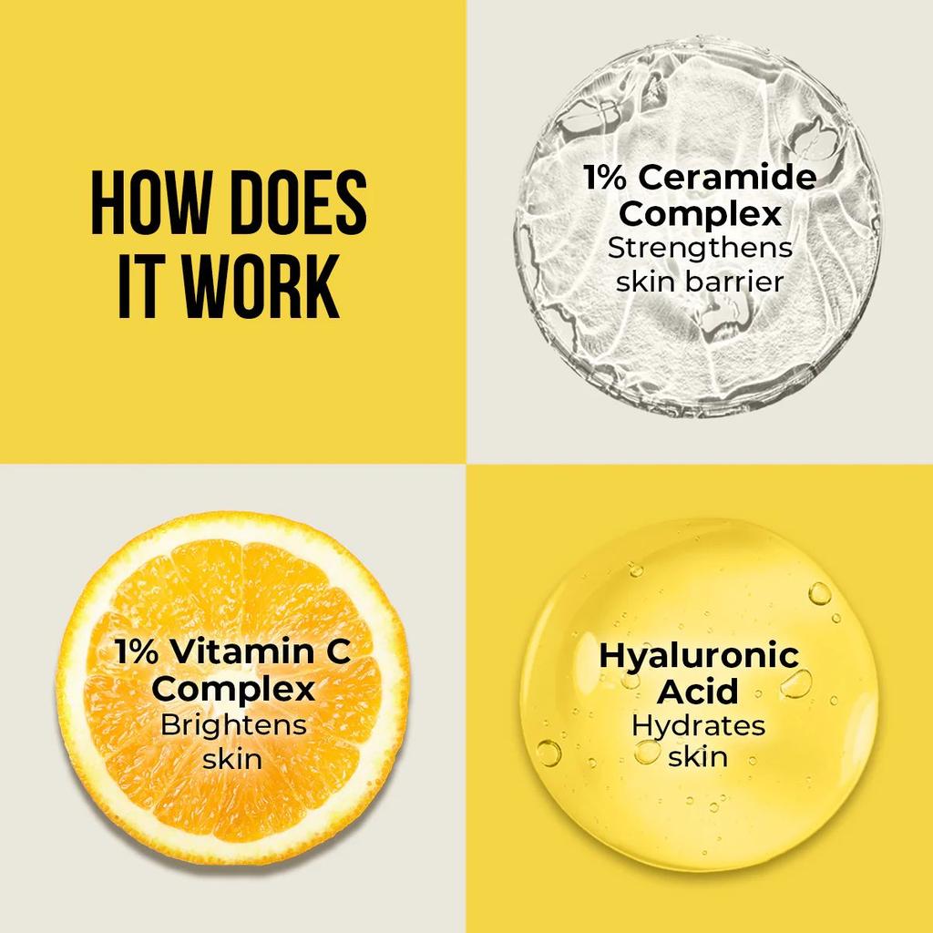 Ceramide & Vitamin C Oil Free Sunscreen - 50 gm In-Vivo Tested SPF 50+ PA ++++