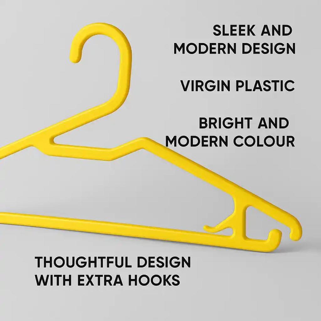 Sinco Super Plastic Cloth Hanger - Pack of 6 pcs - Yellow