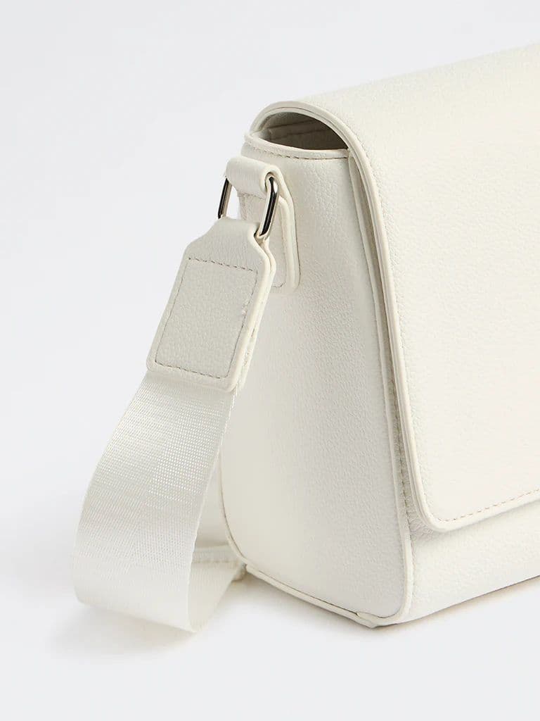 Westside White Embossed Sling Bag — photo 3