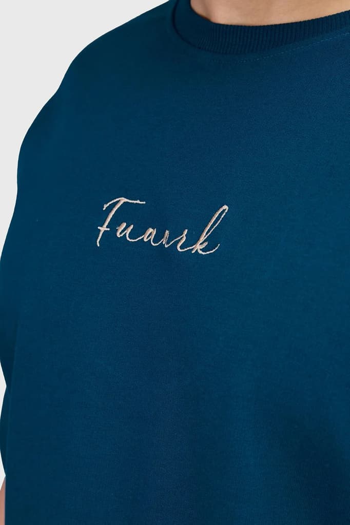 Bold Oversized T-shirt Teal — photo 3