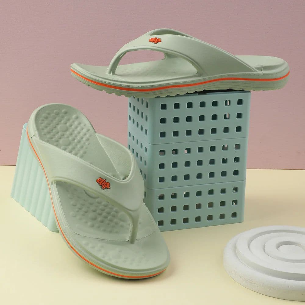 A-HA Casual Light Green Flip Flop For Men BEACHTIME By Liberty — photo 4