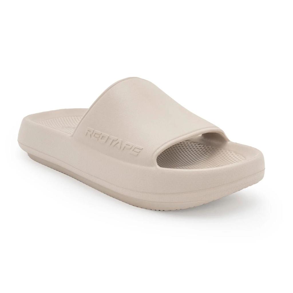 Mens Sliders in Beige | Casual Pool Sliders — 7 / Beige