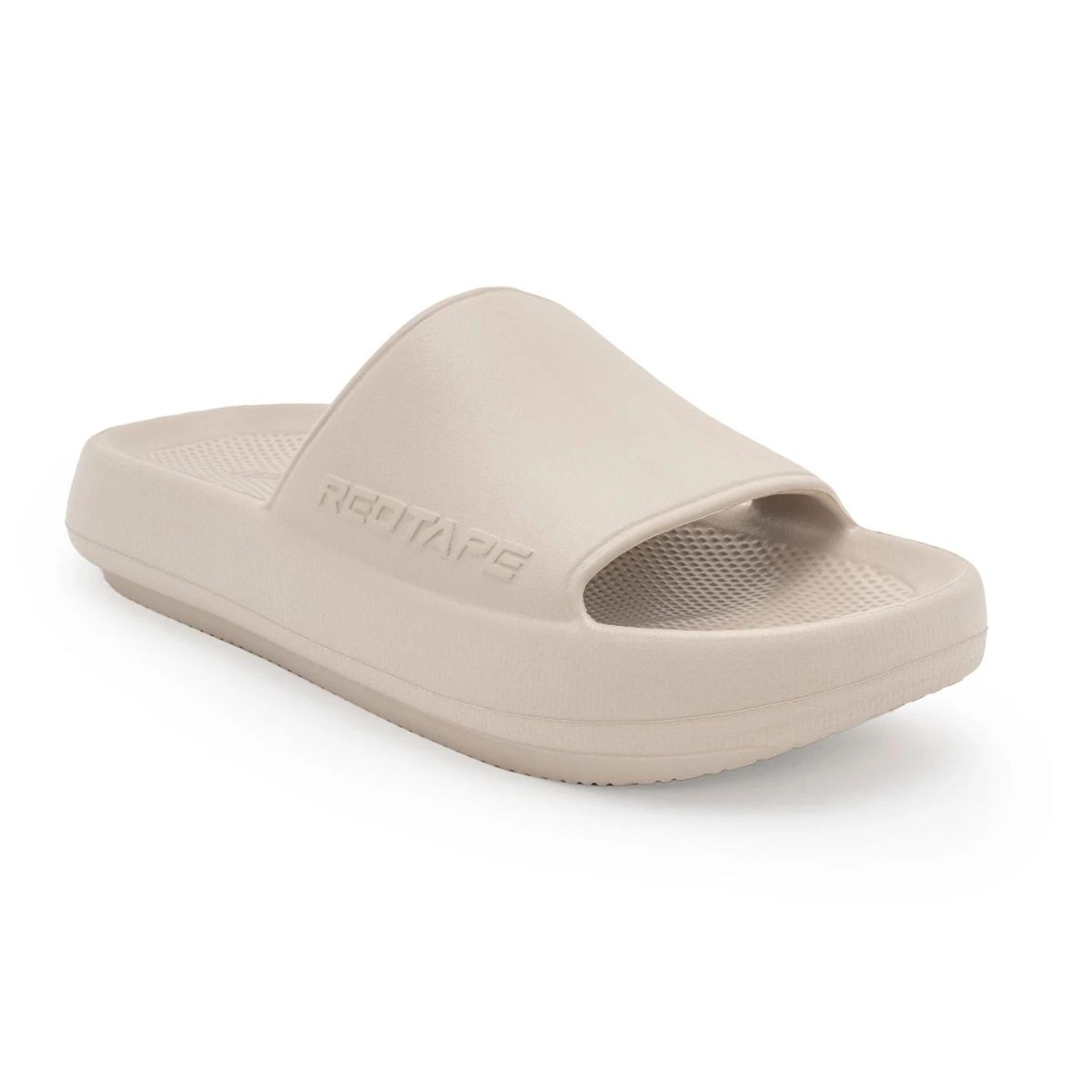 Mens Sliders in Beige | Casual Pool Sliders