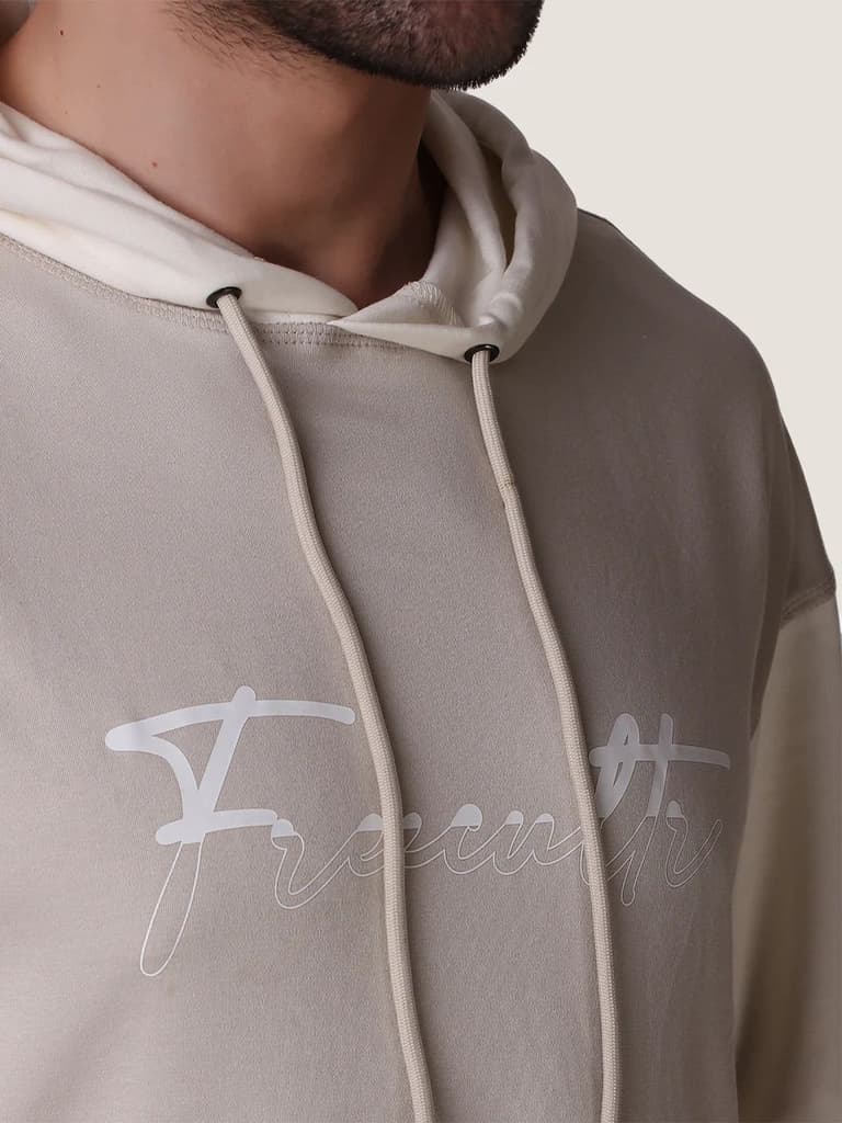 Unisex Ecru Colourblock Half Sleeve Sweatshirt — photo 6