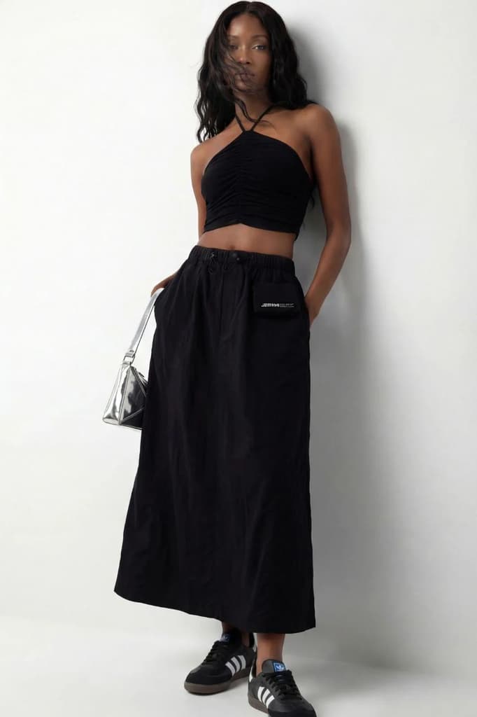 Cargo Parachute Skirt // Black — photo 2
