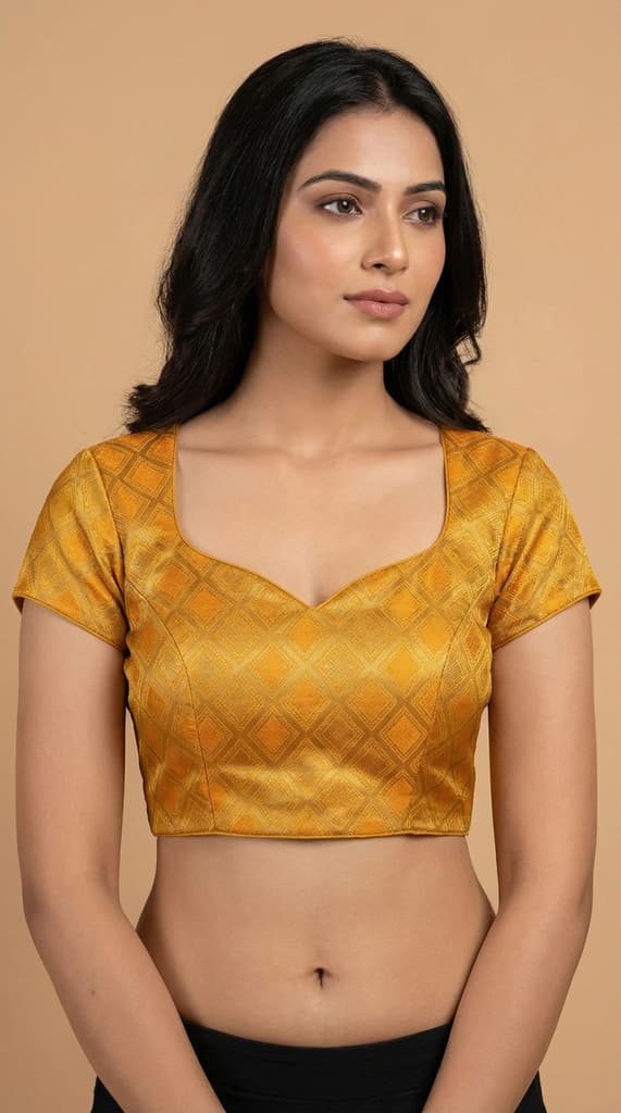 MIMOSA Women's Woven Design Kanjivaram Style Art Silk Saree with Blouse Piece - Gold ( SA00003143GDFREE ) — photo 5