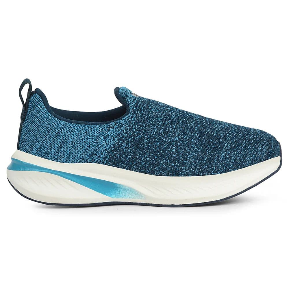 Leap7x Teal Blue Sports Non Lacing Walking Shoes For Men GHD-3 By Liberty — photo 2