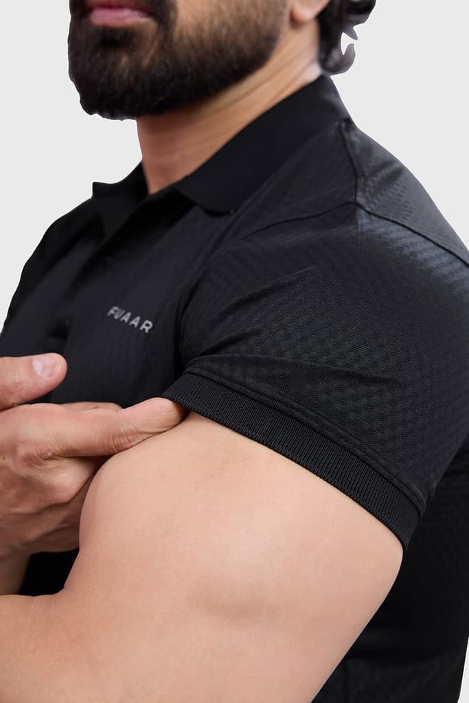 Wave Polo T-shirt Black — photo 4