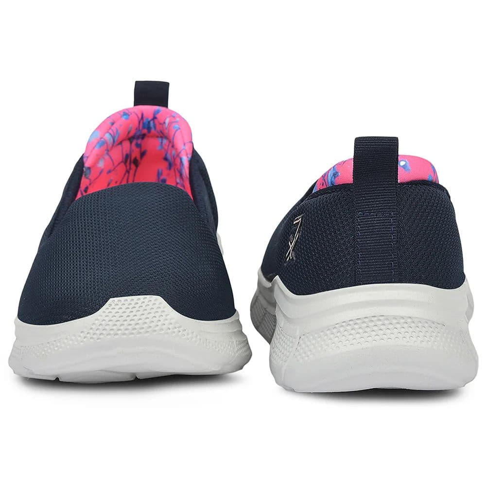 Leap7x Navy Blue Sports Non Lacing Walking Shoes For Women KAPPER By Liberty — photo 6