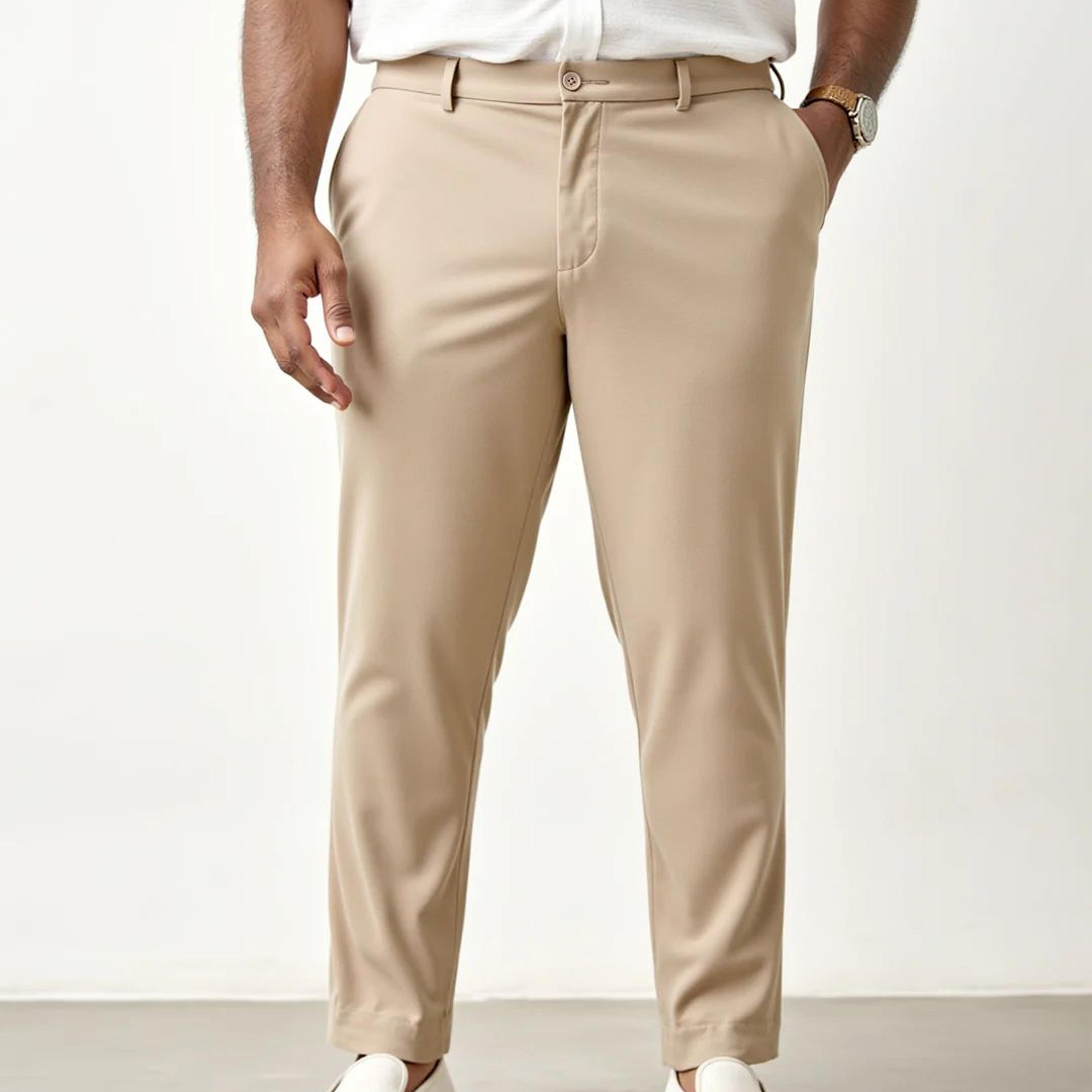 Peanut Brown Plus Size Power-Stretch Pants