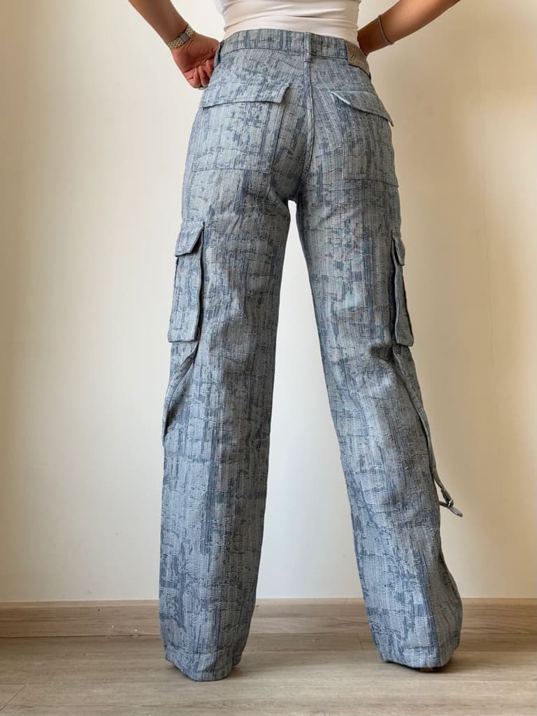 High-End Bamboo Texture Jacquard Cargo Pants — photo 7