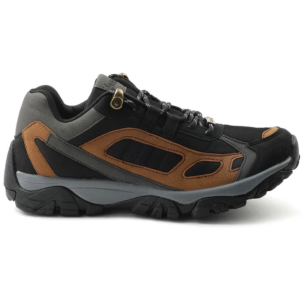 Leap7x Black Sports Lacing Running Shoes For Men EAST-1 By Liberty — photo 2