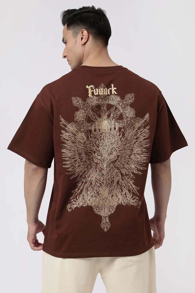 Eagle Oversized T-shirt Coffee — photo 2
