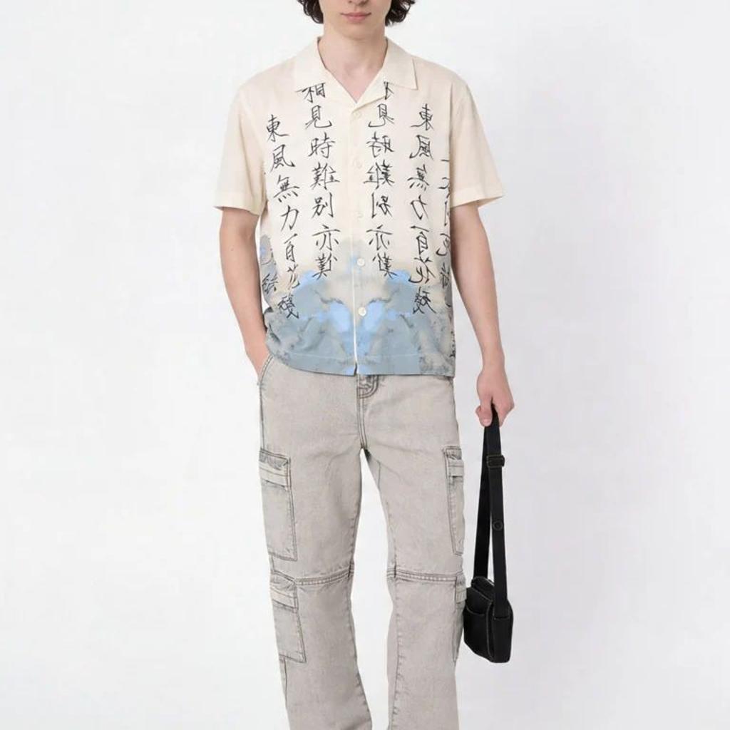 Y&F Kids Boys Off-White Printed Shirt