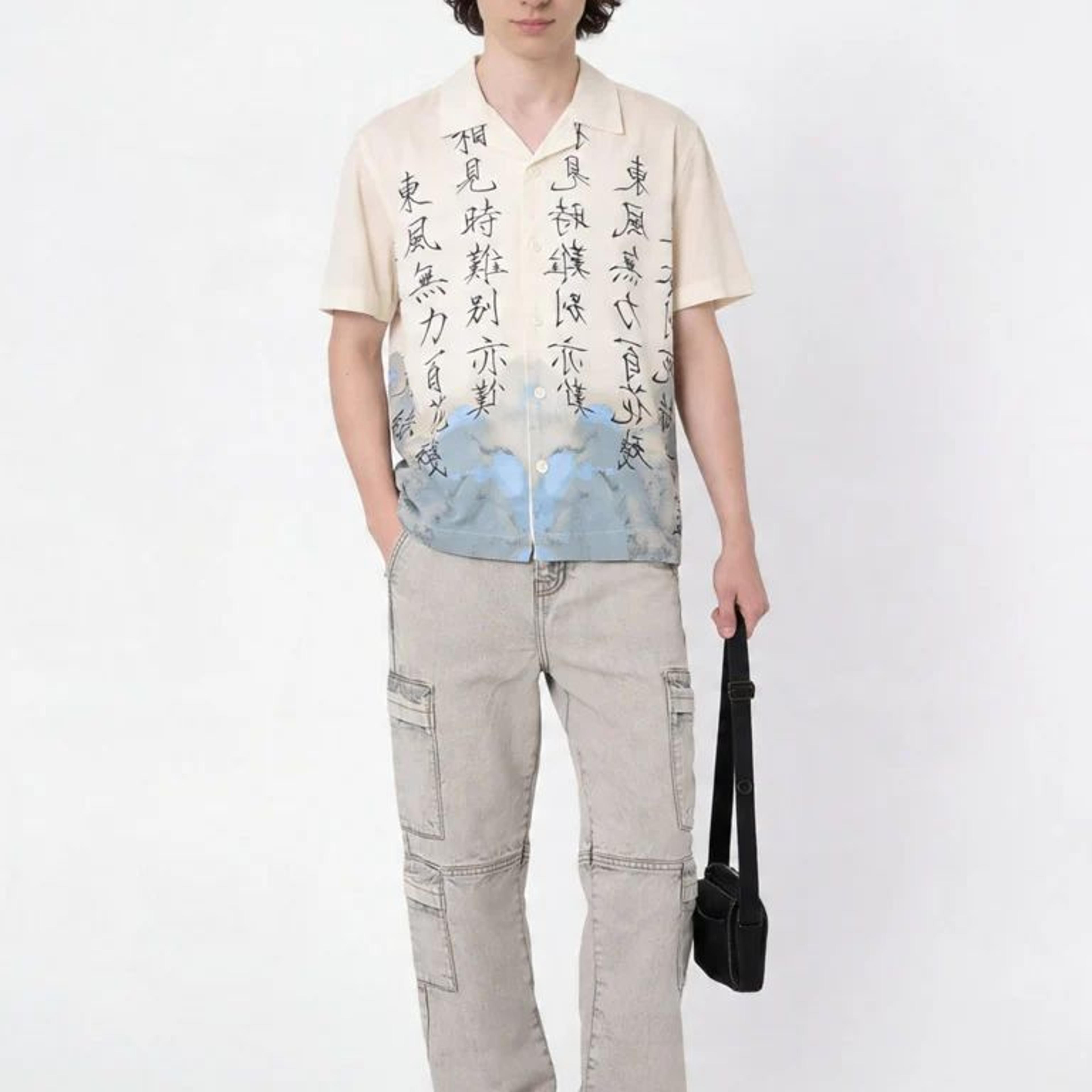 Y&F Kids Boys Off-White Printed Shirt