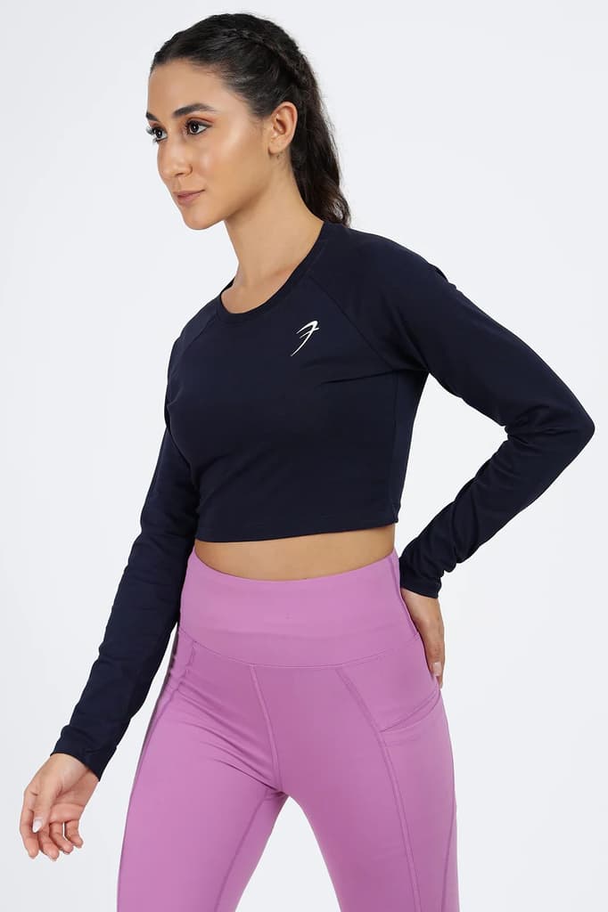 Legacy Crop Top T-shirt Navy — photo 6