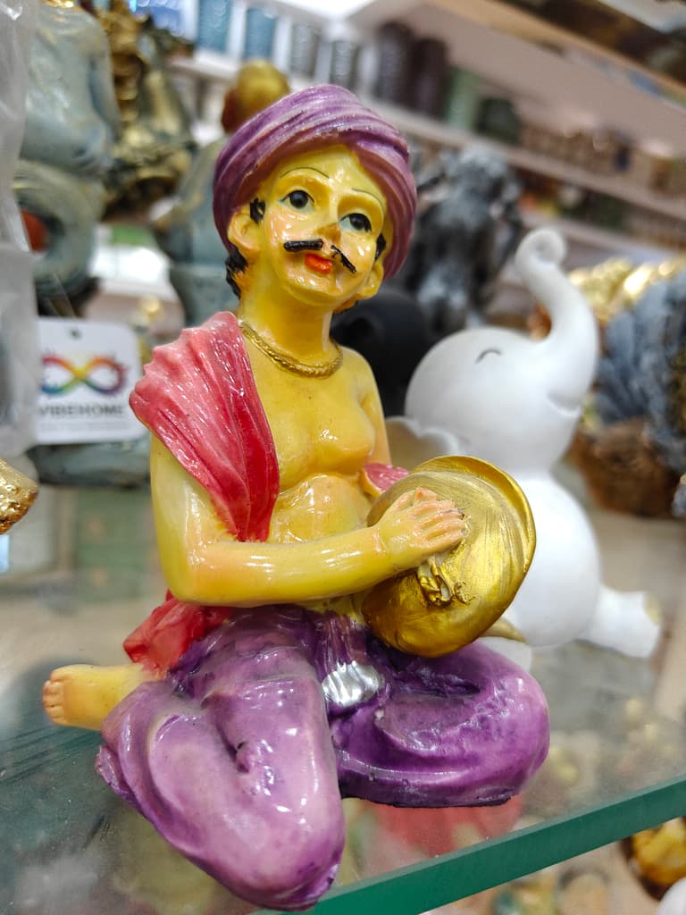 Purple Statue | Decorative | Ceramic | Gold