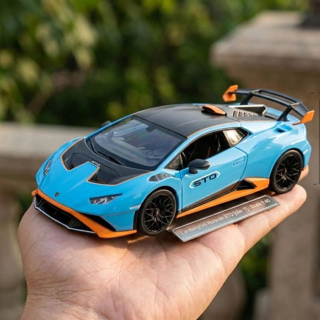 MSZ Official 1:40 Lamborghini Huracan STO Die-Cast Car – Blue Edition | Official Licensed Die-Cast — photo 3