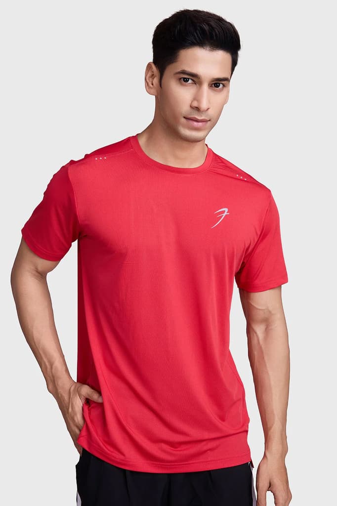 Laser Cut Running T-shirt Red — photo 5