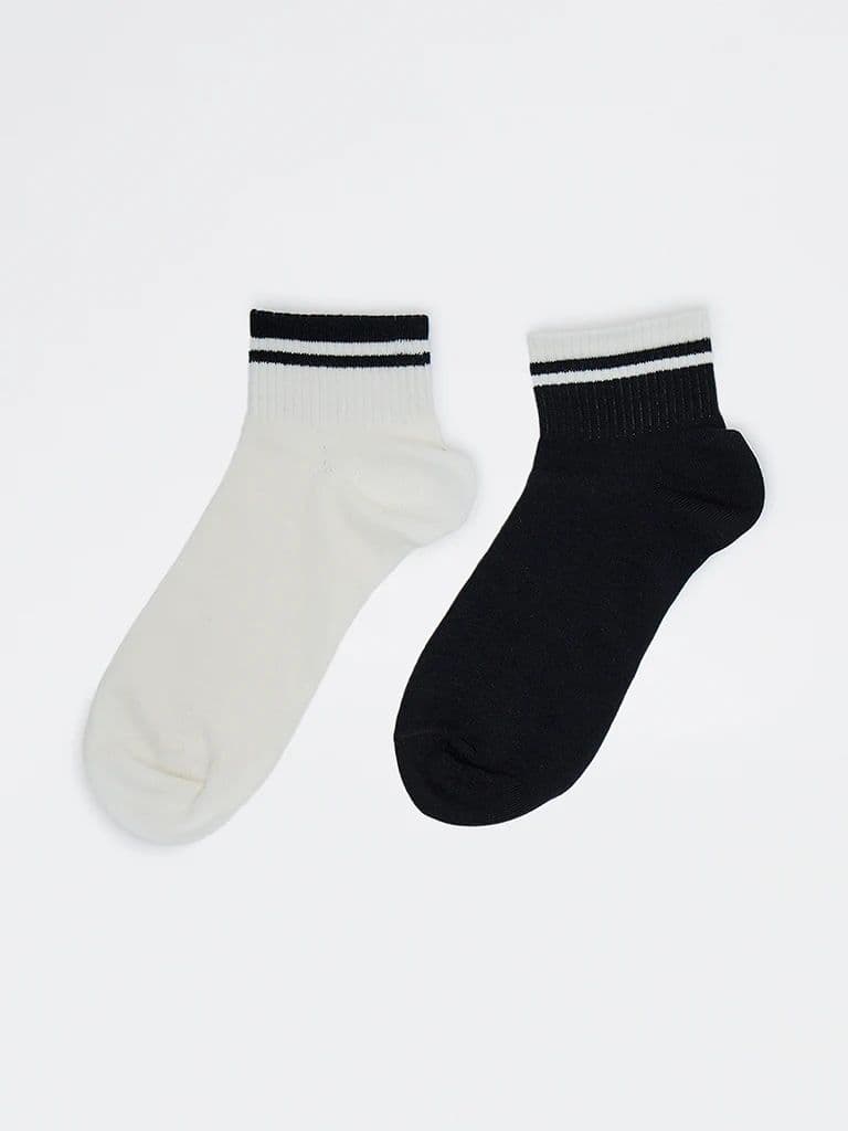 Wunderlove Black Cotton-Blend Socks - Pack of 2 — photo 2