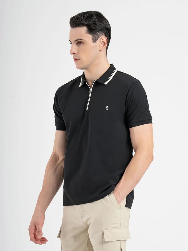 Menâ€™s Black Sports Polo T-Shirt — photo 2
