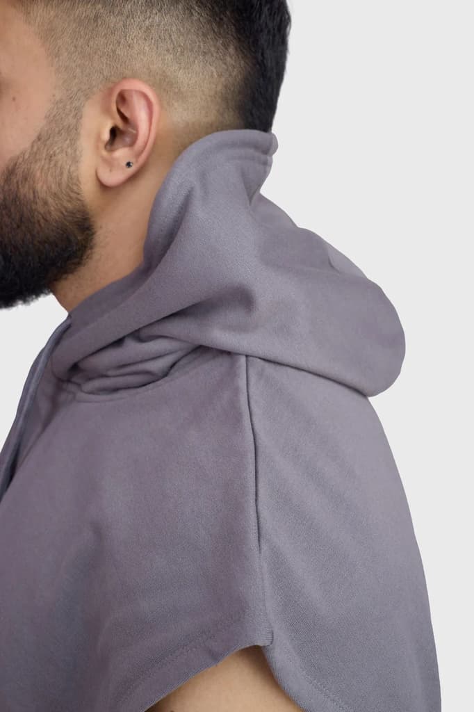 Signature Cap Sleeves Hoodie Dark Grey — photo 4