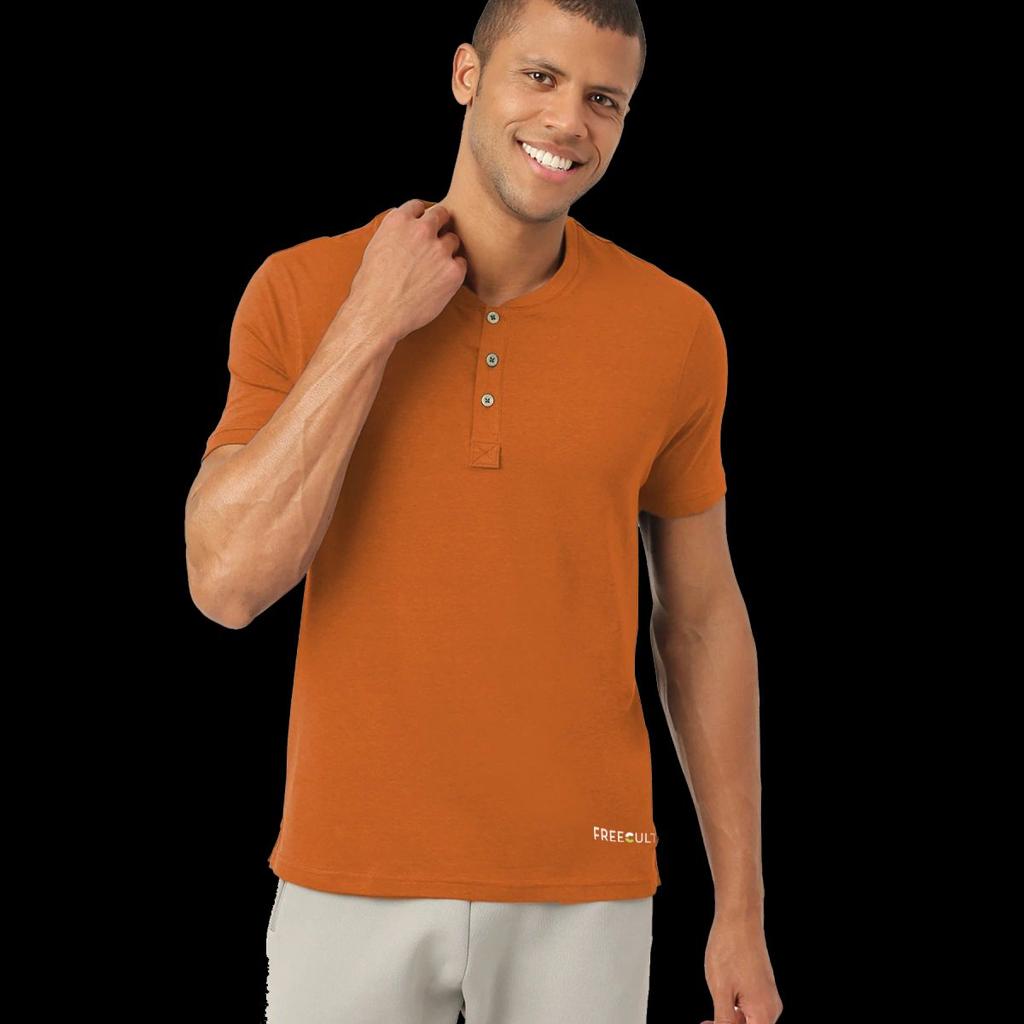Medallion Gold Henley 2.0 - Half Sleeves (Pack Of 1)