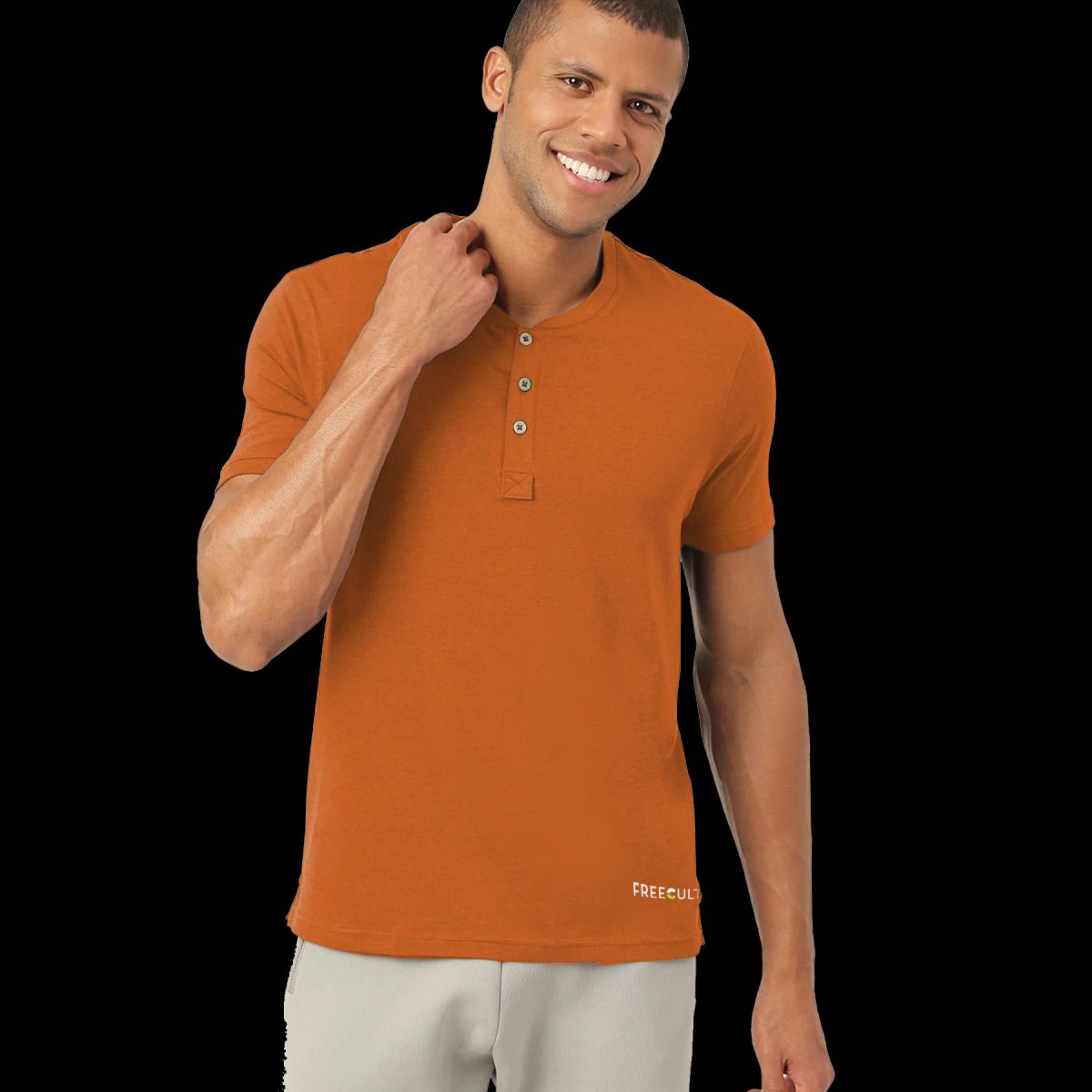 Medallion Gold Henley 2.0 - Half Sleeves (Pack Of 1)