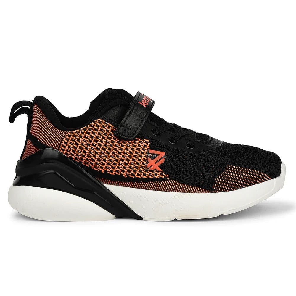 Leap7x Orange Sports Non Lacing Walking Shoes For Kids RWK-05 By Liberty — photo 2