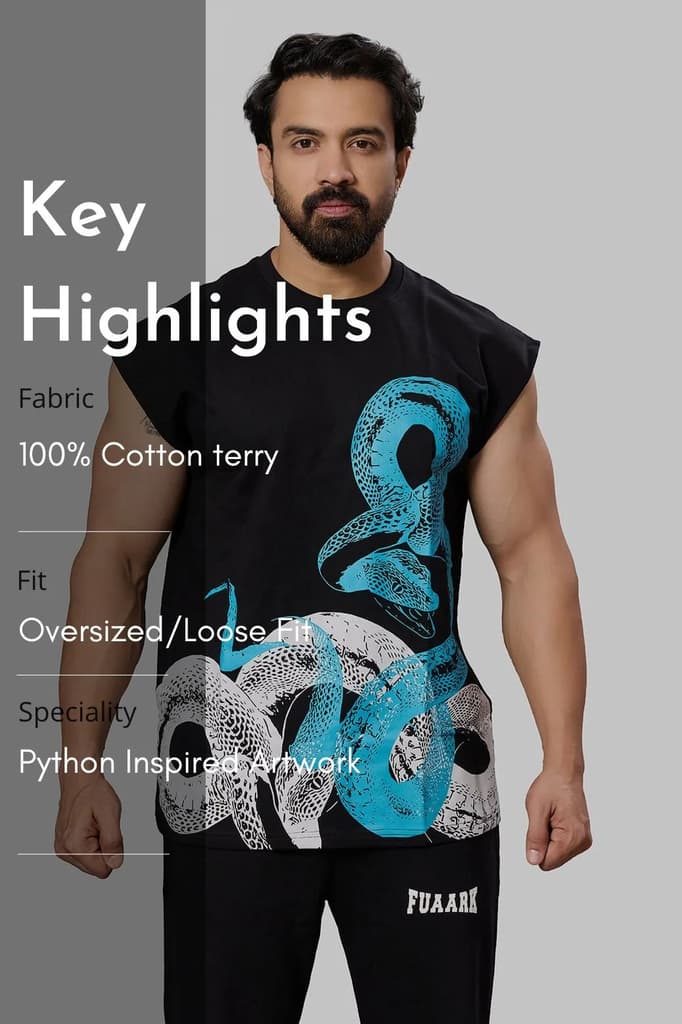 Python Capsleeves Tank Black — photo 8