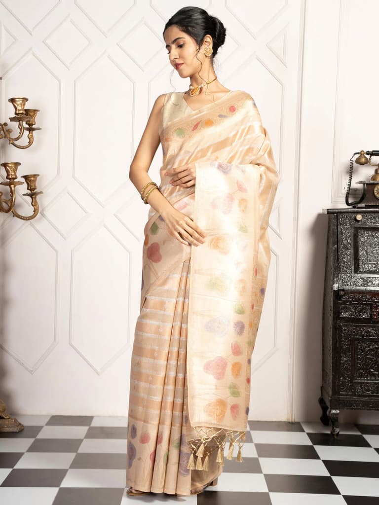 Mimosa Women's Woven Design Banarasi Style Art Silk Saree With Blouse Piece : SA00002064CKFREE — photo 2