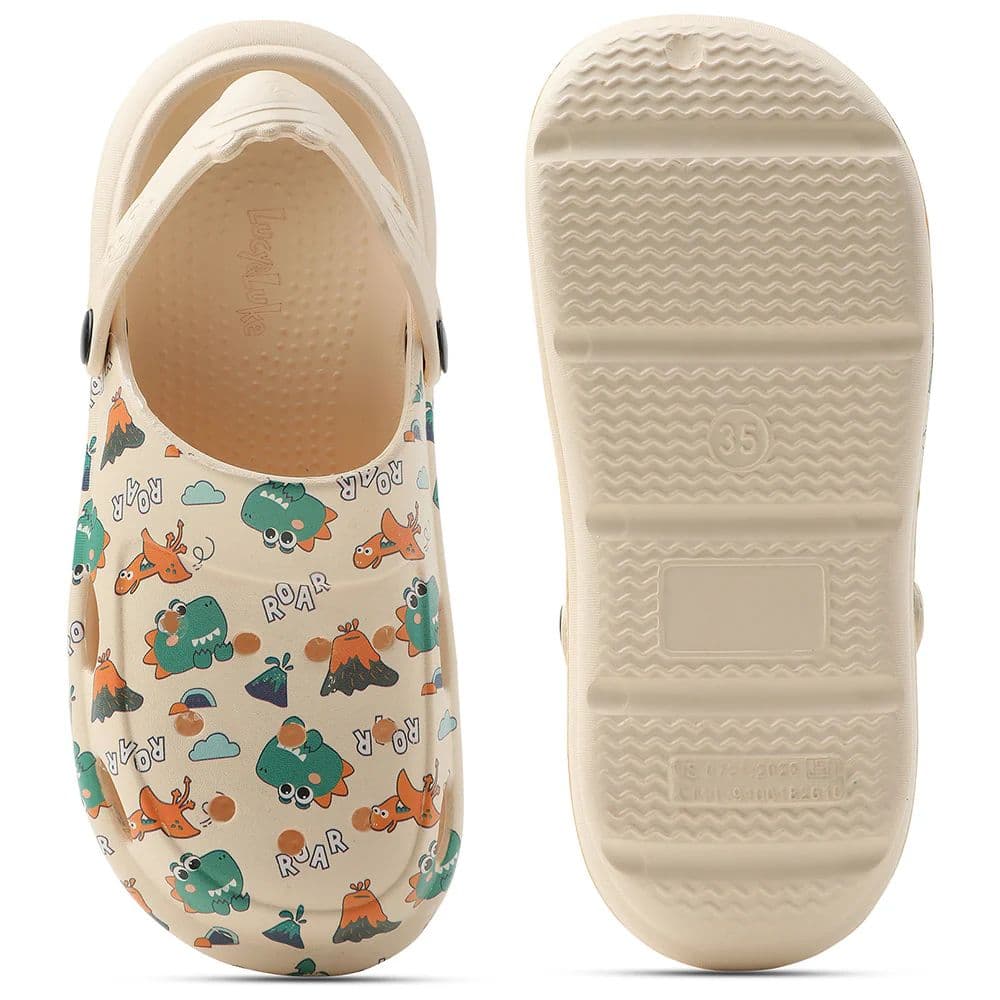 Lucy & Luke Beige Casual Slingback Printed Clogs For Kids ALEX-K2E By Liberty — photo 7