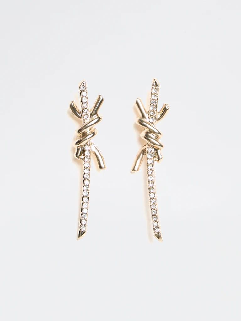 Westside Accessories Gold Knot Stud Earrings