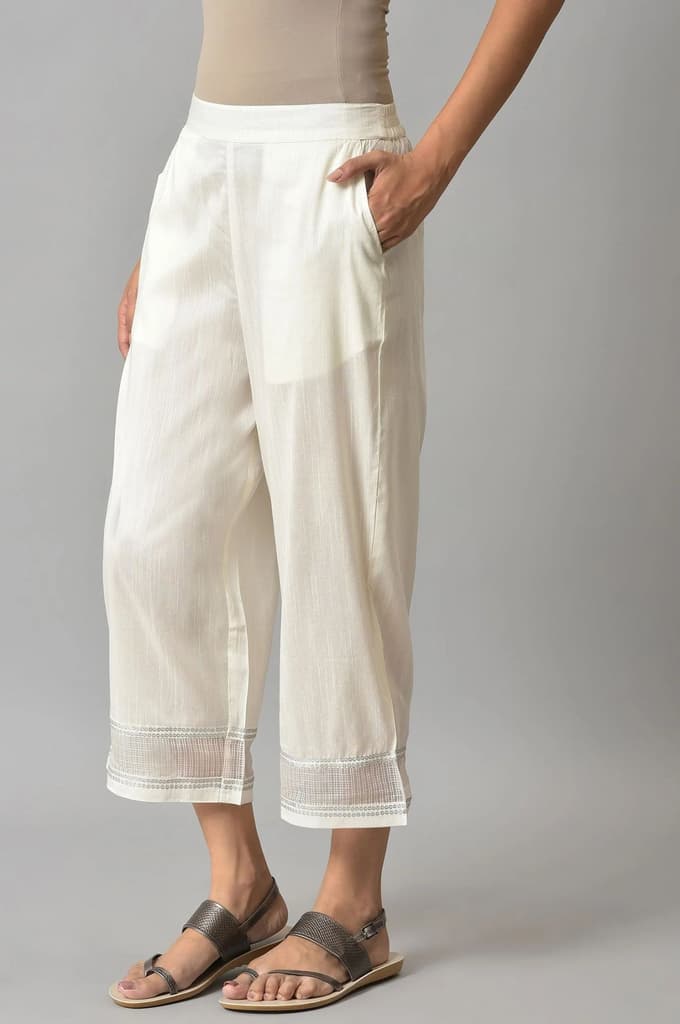 White Gathered Culottes — photo 3