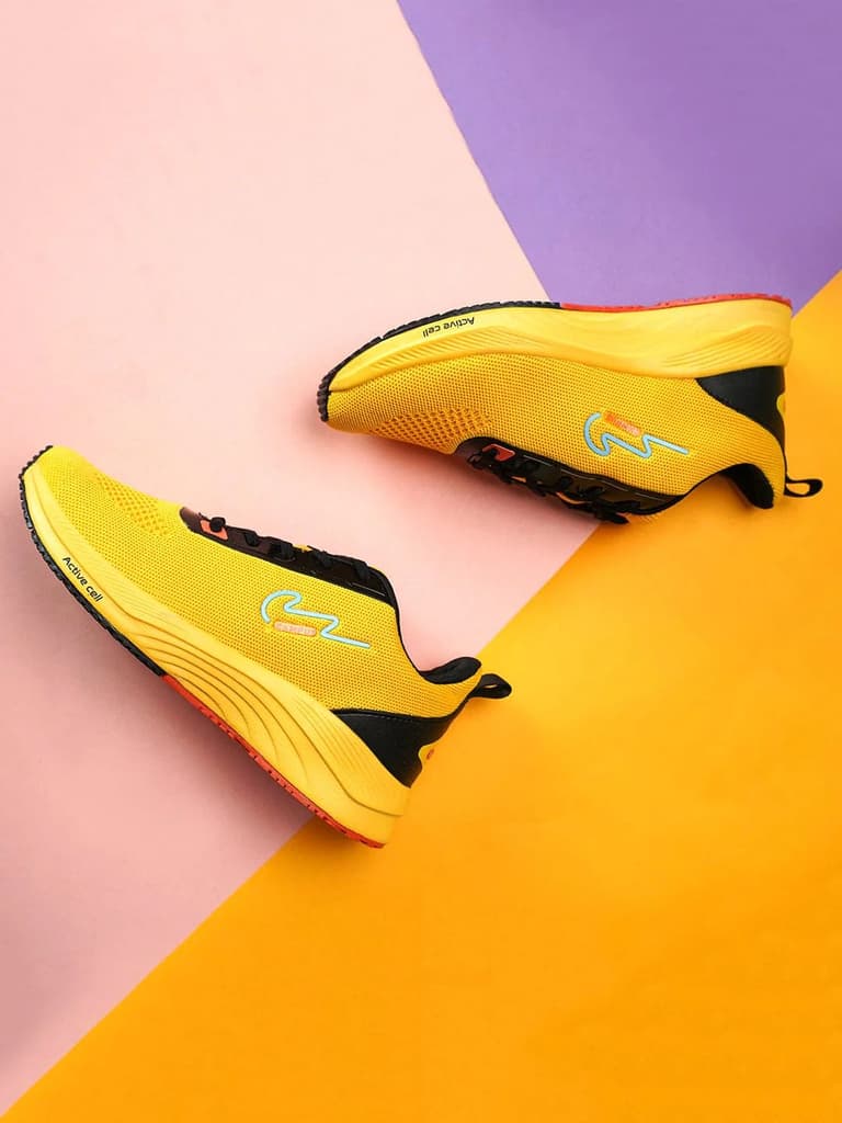 CAMP ZANE Yellow Men's Running Shoes — photo 5
