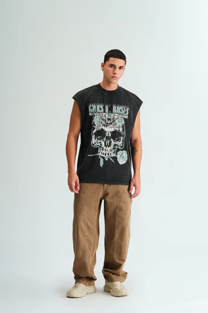 Faded Guns N Roses Oversized Tank — photo 4
