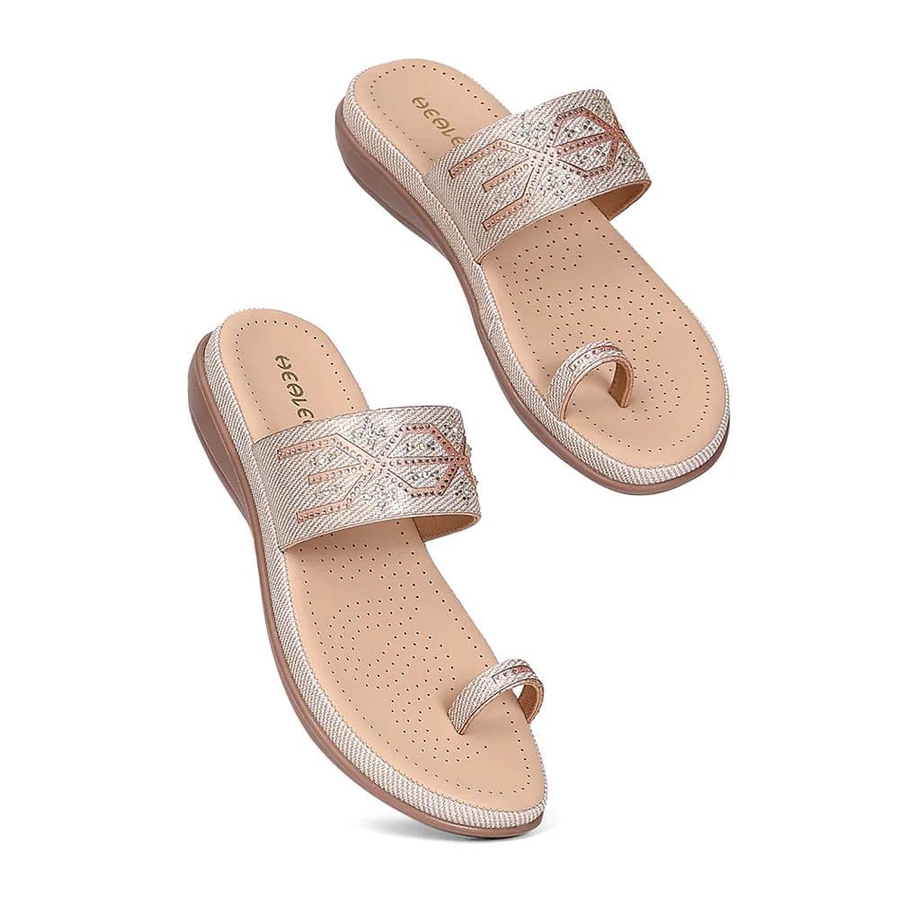 Healers ESL-2 Women's Peach Casual Slip-On Slippers - PARTY EDIT Special — photo 7