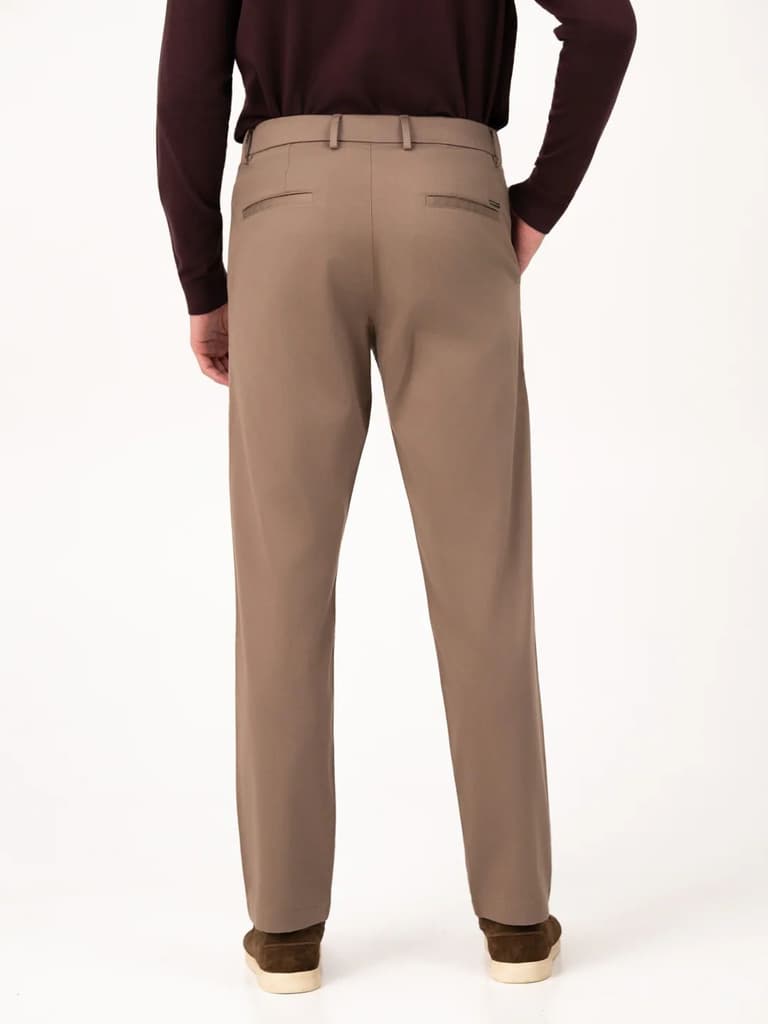 Terranova Khaki Relaxed Fit Stretch Chinos for Men — photo 6