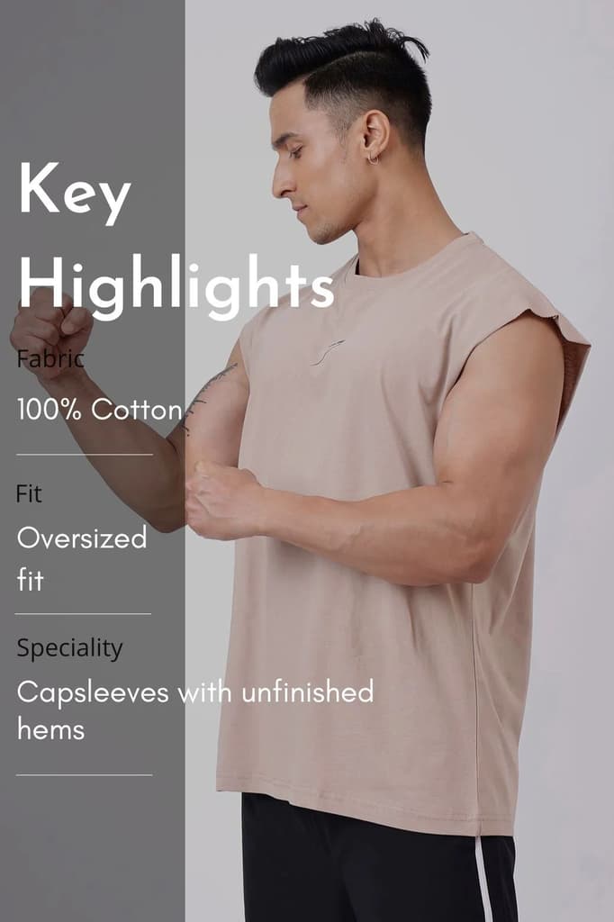 Brisk Capsleeves T-shirt Beige — photo 6