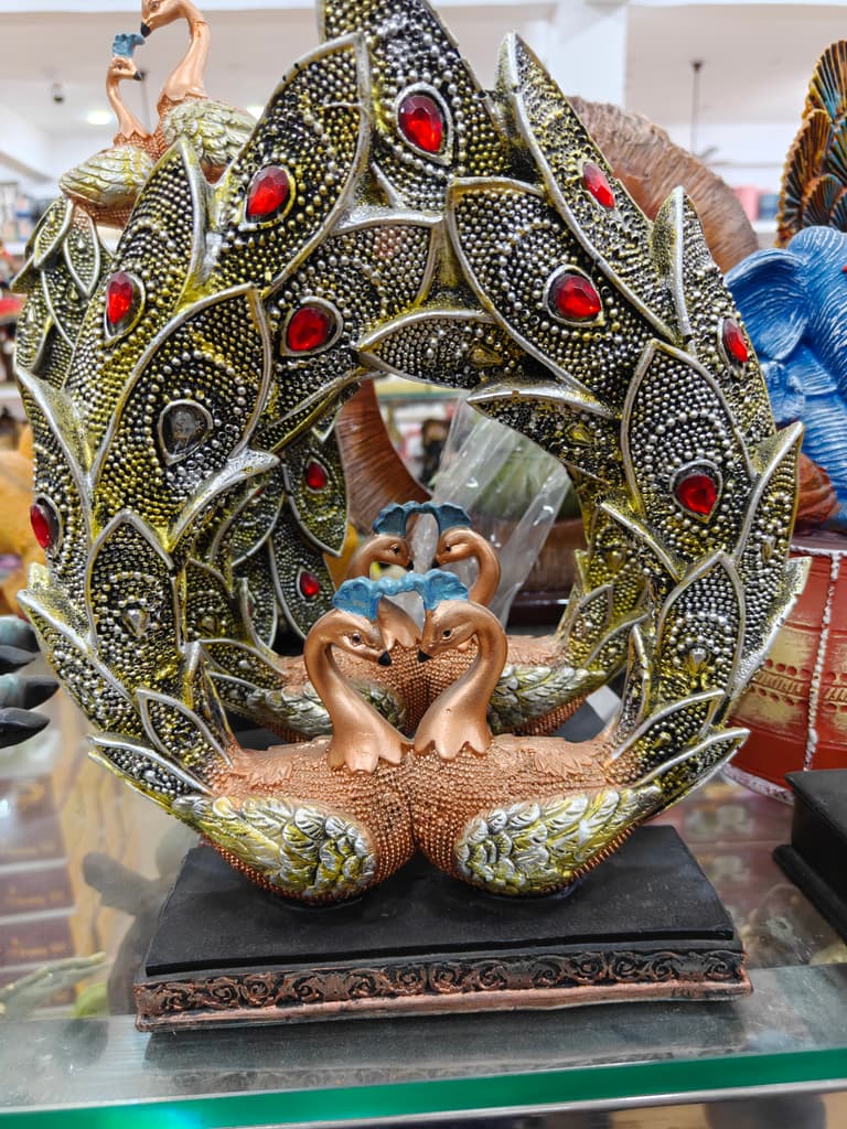 Gold and Silver Decorative Ornament | Statue | Metal | Gold and Silver